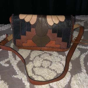 Patricia Nash Tivoli flap zigzag stitch patchwork